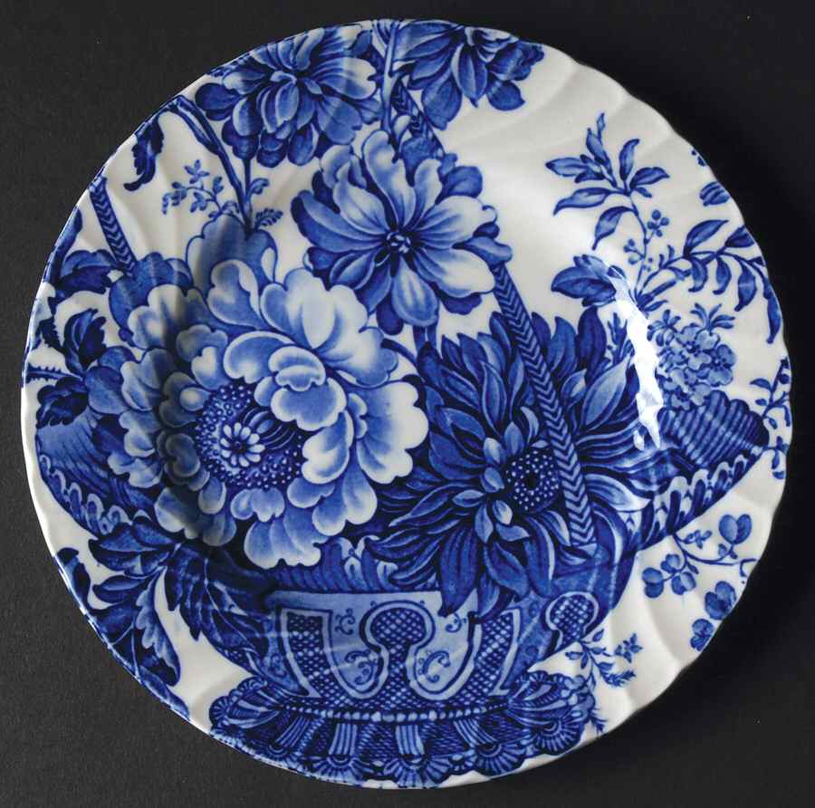 Charlotte Blue On White Bread & Butter Plate by Royal Crownford-1