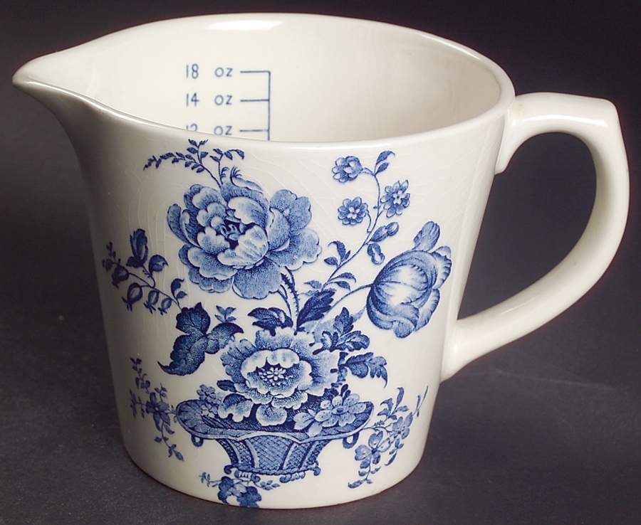 Charlotte Blue On White Measuring Cup by Royal Crownford-1