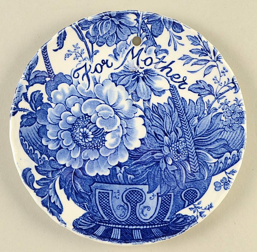 Charlotte Blue On White Plate Wall by Royal Crownford-1