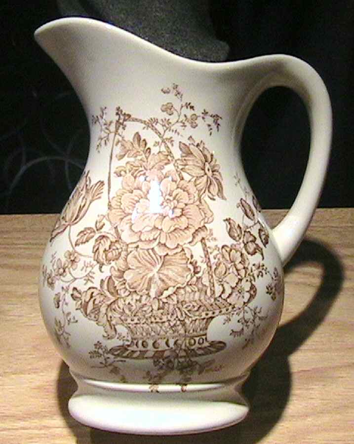 Charlotte Brown On White Pitcher by Royal Crownford-1