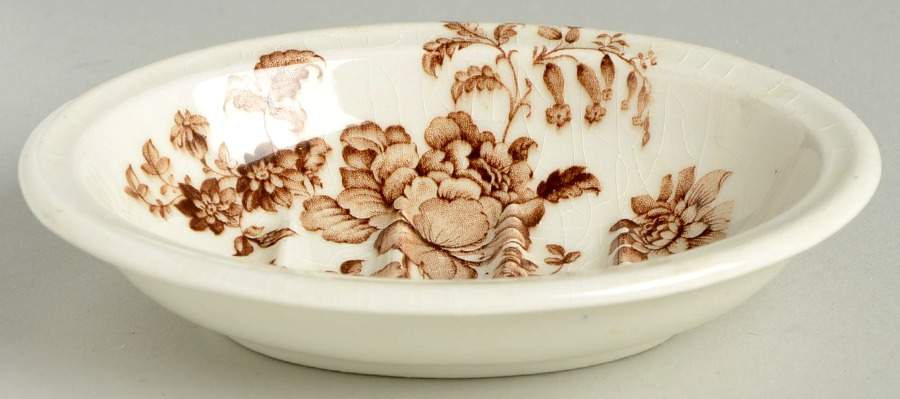 Charlotte Brown On White Soap Dish by Royal Crownford-1