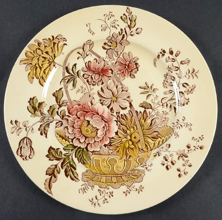 Charlotte Brown Multicolor Dinner Plate by Royal Crownford-1
