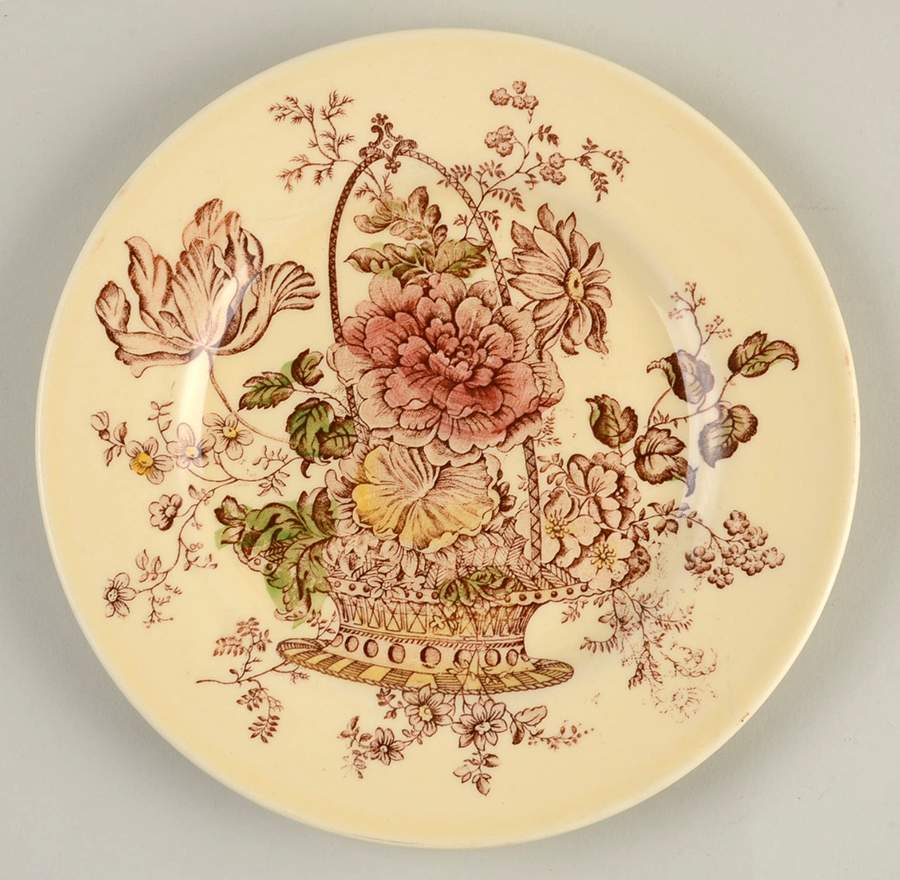 Charlotte Brown Multicolor Salad Plate by Royal Crownford-1