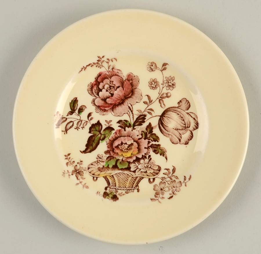 Charlotte Brown Multicolor Bread & Butter Plate by Royal Crownford-1