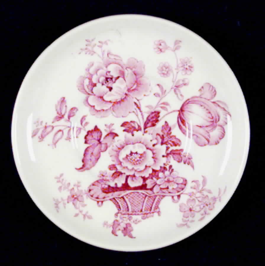 Charlotte Red On White Saucer for Demitasse Cup by Royal Crownford-1