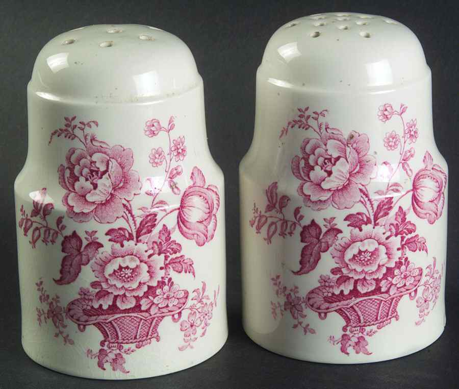 Charlotte Red On White Oversized Salt & Pepper Set by Royal Crownford-1