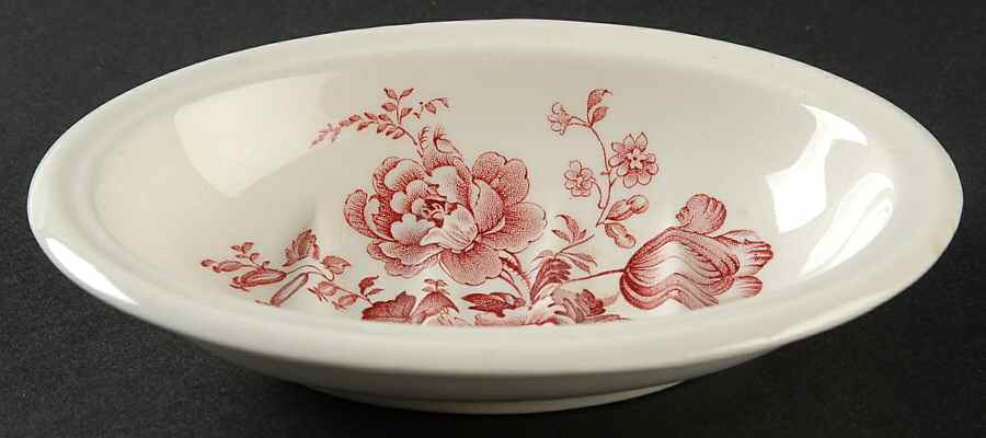 Charlotte Red On White Soap Dish by Royal Crownford-1
