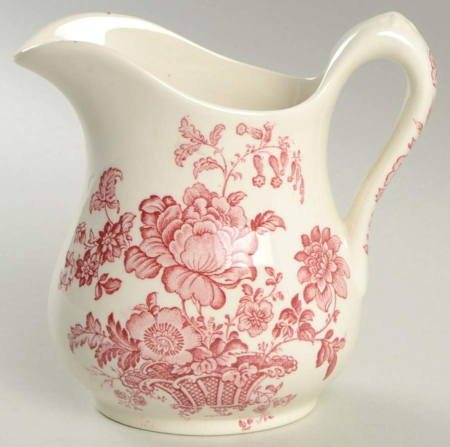Charlotte Red On White 16 Oz Pitcher by Royal Crownford-1