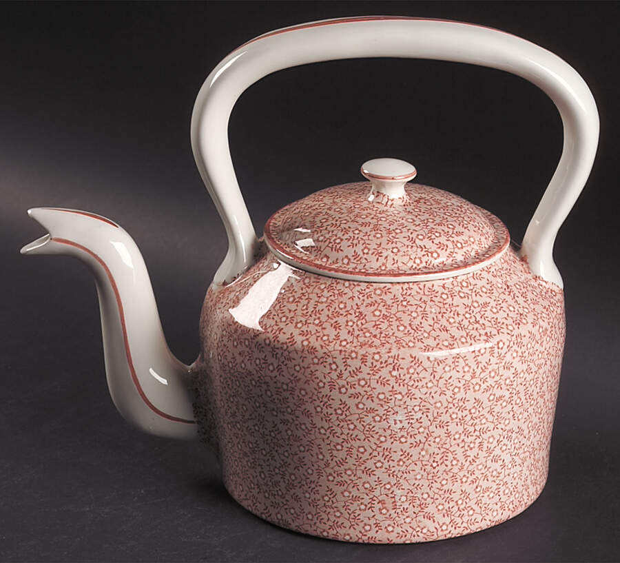 Country Chintz Pink Kettle & Lid by Royal Crownford-1