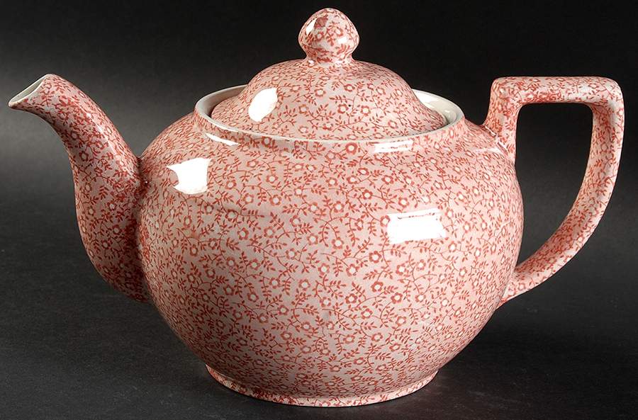 Country Chintz Pink Teapot & Lid by Royal Crownford-1