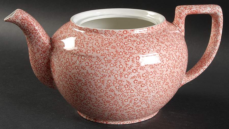 Country Chintz Pink Teapot No Lid by Royal Crownford-1