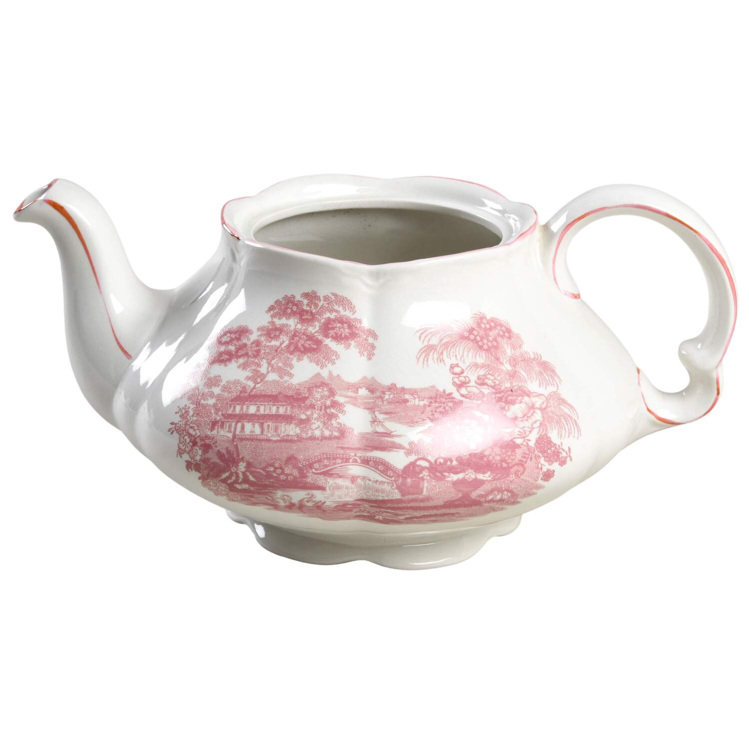 Tonquin Pink Teapot No Lid by Royal Crownford-1