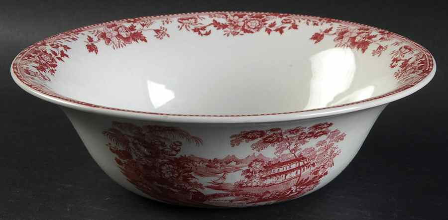 Tonquin Pink 8" Round Vegetable Bowl by Royal Crownford-1