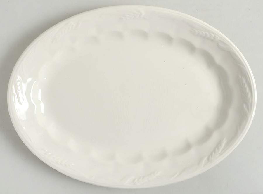Wheat (Cream) 11" Oval Serving Platter by Royal Crownford-1