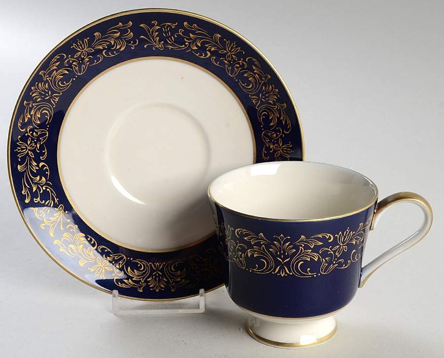 Calais Footed Cup & Saucer Set by Royal Castle-1