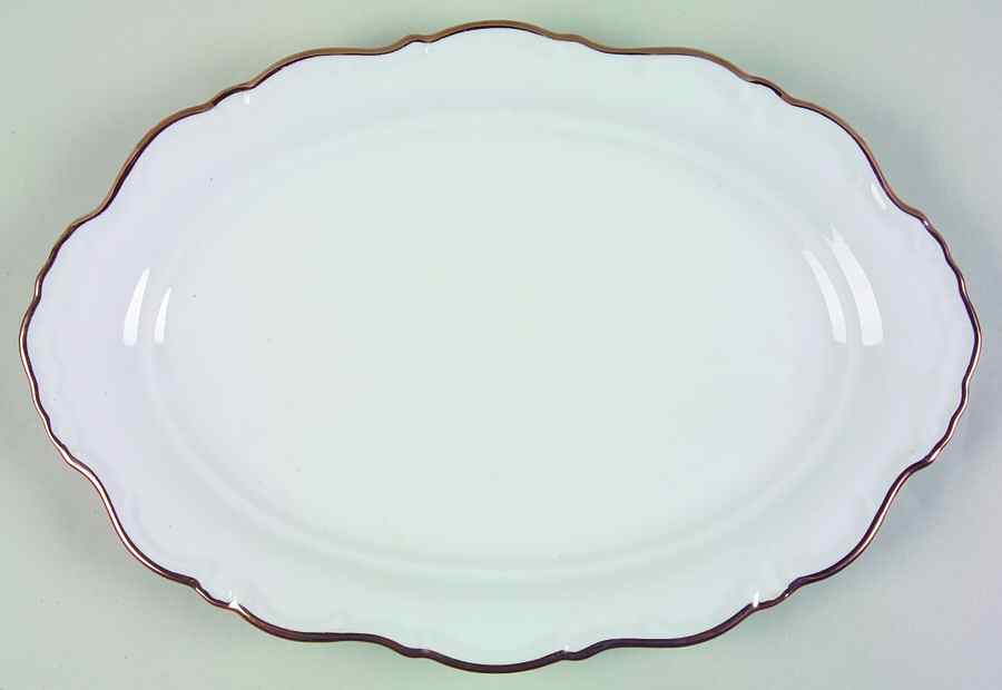 Elegance (Platinum) 15" Oval Serving Platter by Royal Castle-1