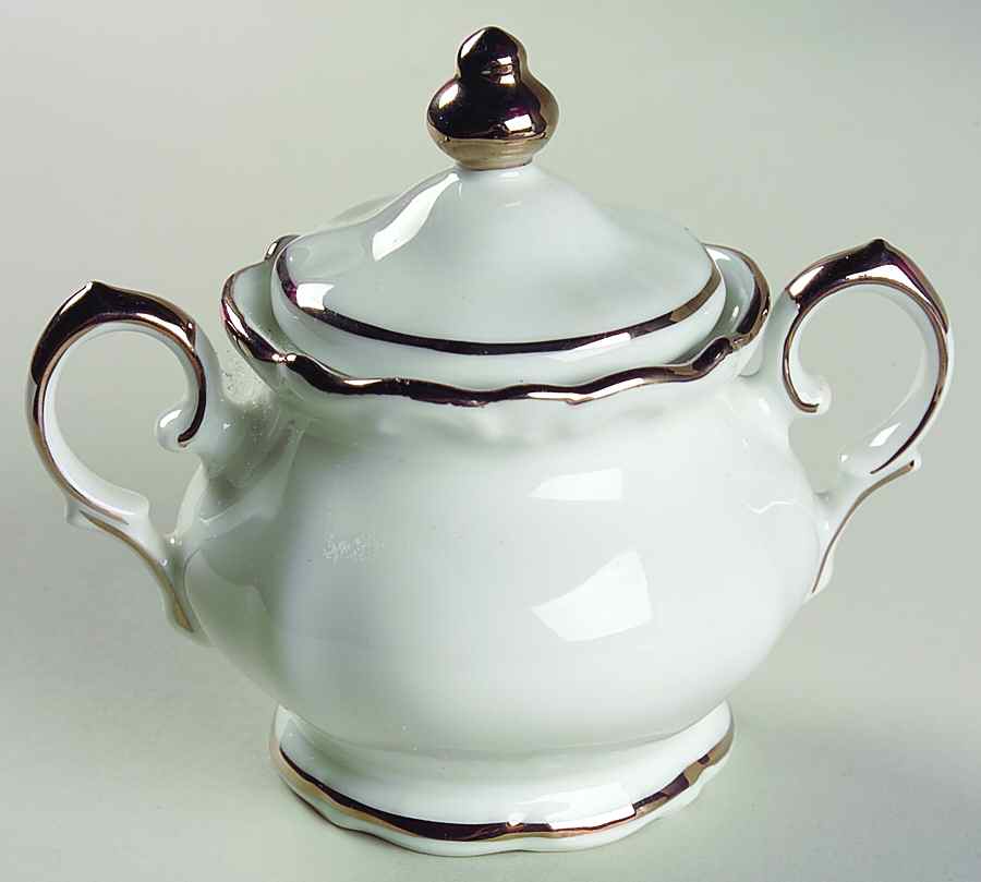 Elegance (Platinum) Sugar Bowl & Lid by Royal Castle-1