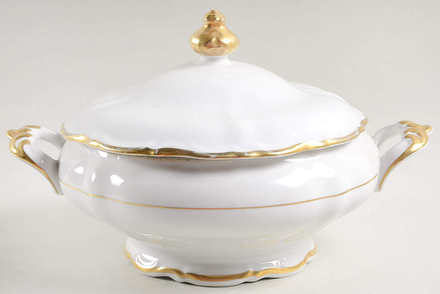 Elegance (Gold) Round Covered Vegetable by Royal Castle-1