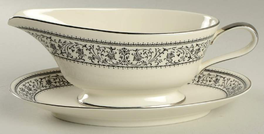 Georgian Gravy Boat & Underplate by Royal Castle-1