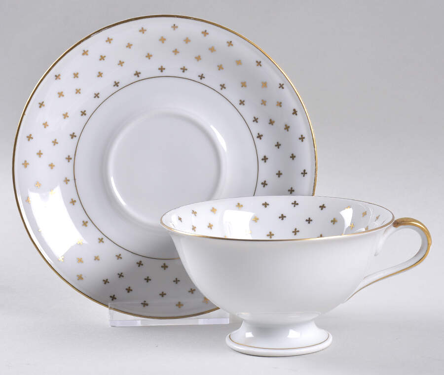 Golden Dream Footed Cup & Saucer Set by Royal Castle-1