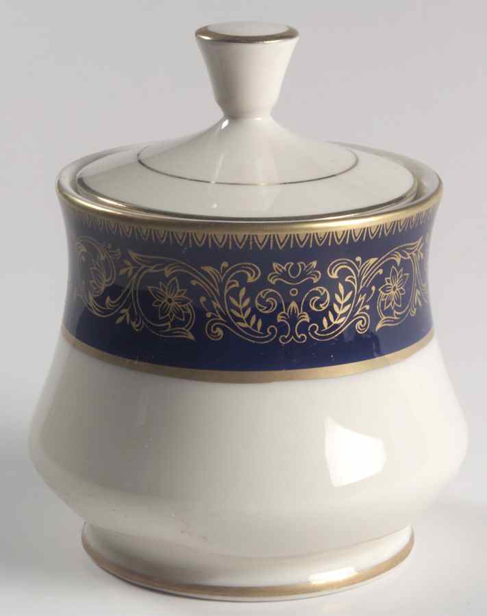 Heritage Cobalt Blue Sugar Bowl & Lid by Royal Castle-1