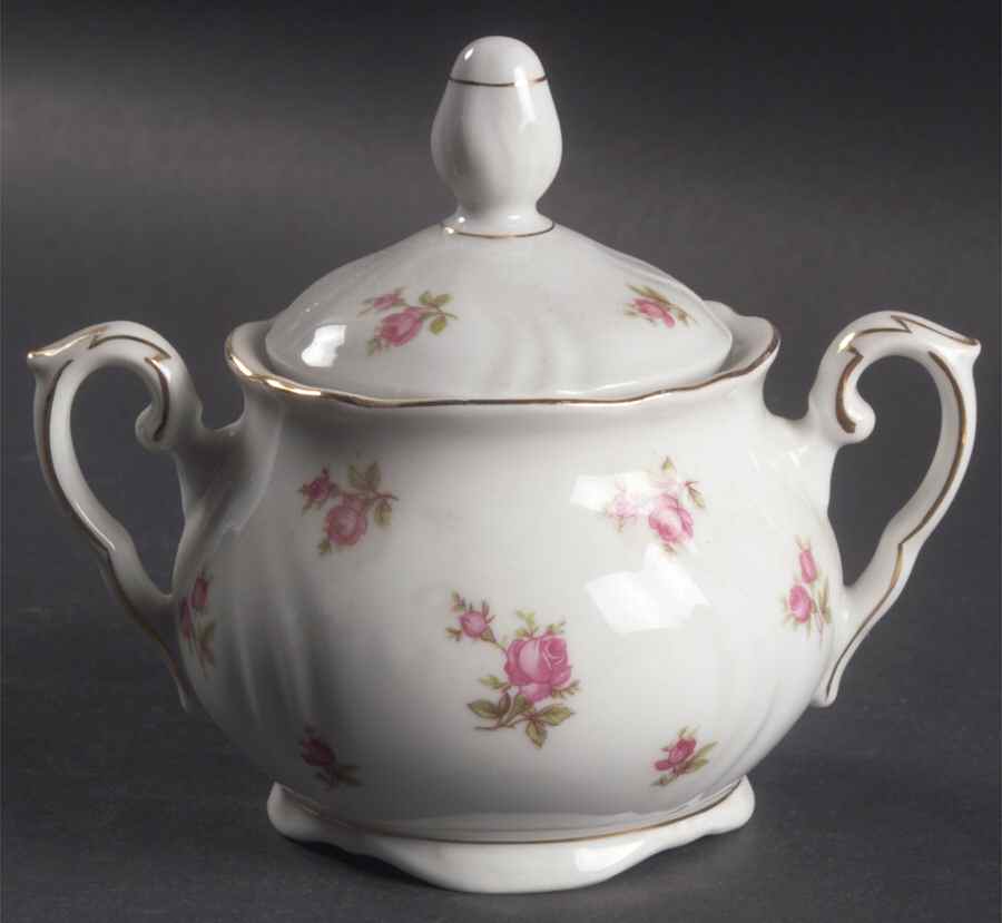 Old Dresden Sugar Bowl & Lid by Royal Castle-1