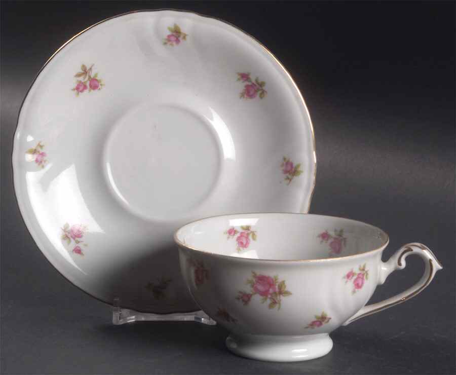 Old Dresden Footed Cup & Saucer Set by Royal Castle-1