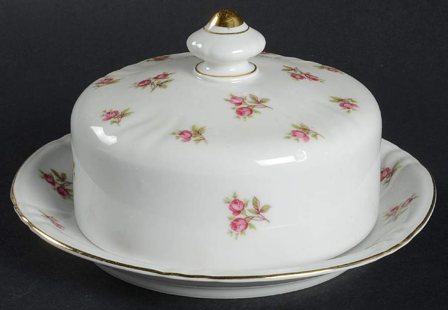 Old Dresden Round Covered Butter by Royal Castle-1