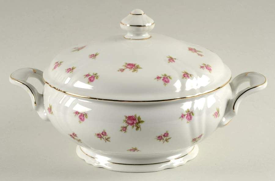 Old Dresden Round Covered Vegetable by Royal Castle-1