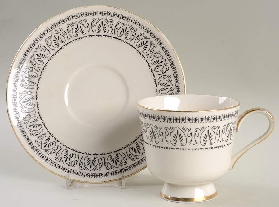 Olympia Footed Cup & Saucer Set by Royal Castle-1