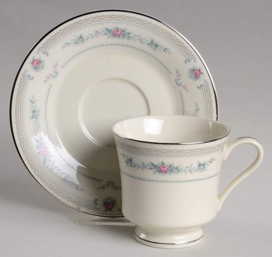 Serenity Footed Cup & Saucer Set by Royal Castle-1
