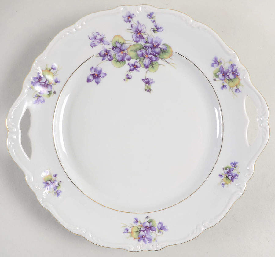 Violet of The Alps Handled Cake Plate by Royal Castle-1