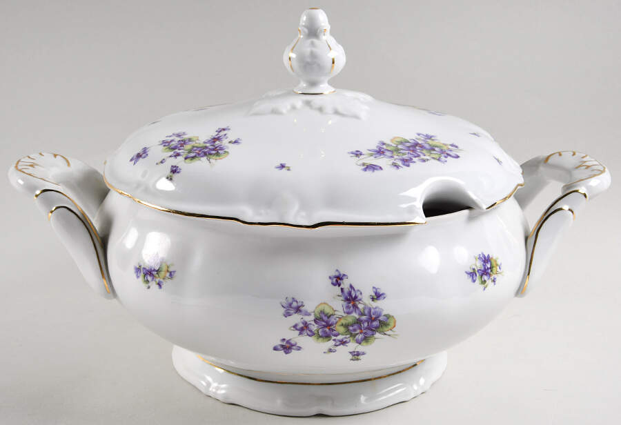 Violet of The Alps Tureen &  Lid by Royal Castle-1