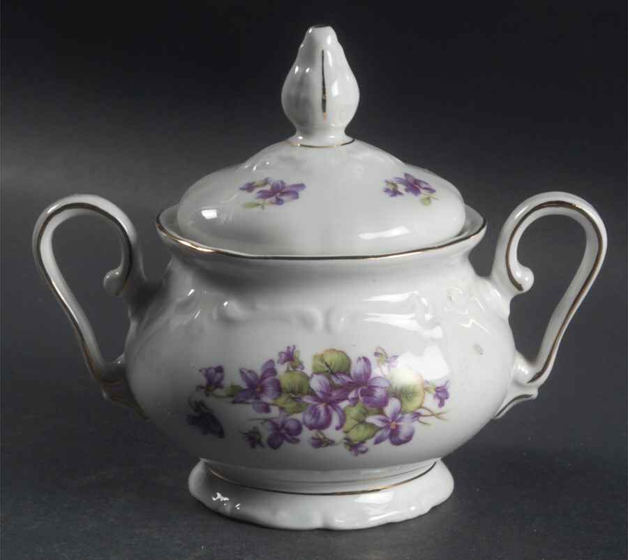 Violet of The Alps Sugar Bowl & Lid by Royal Castle-1