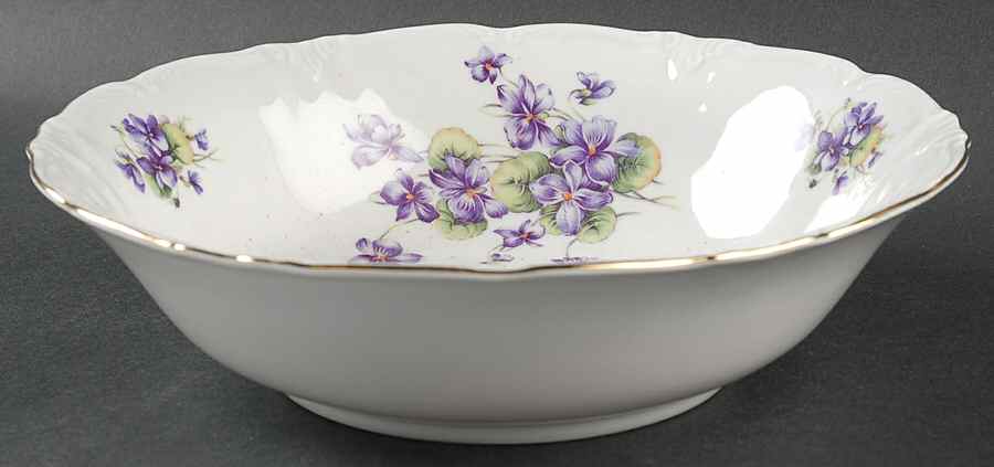 Violet of The Alps 9" Round Vegetable Bowl by Royal Castle-1