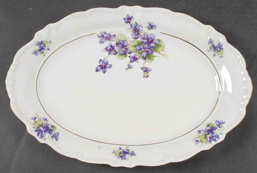 Violet of The Alps 12" Oval Serving Platter by Royal Castle-1