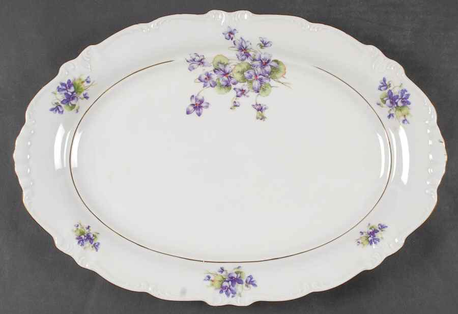 Violet of The Alps 15" Oval Serving Platter by Royal Castle-1