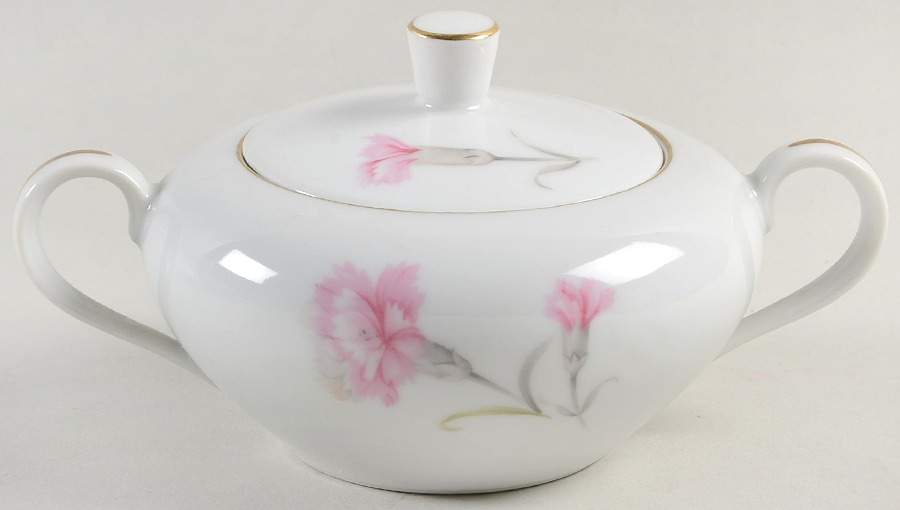 Carnation Sugar Bowl & Lid by Royal Court-1