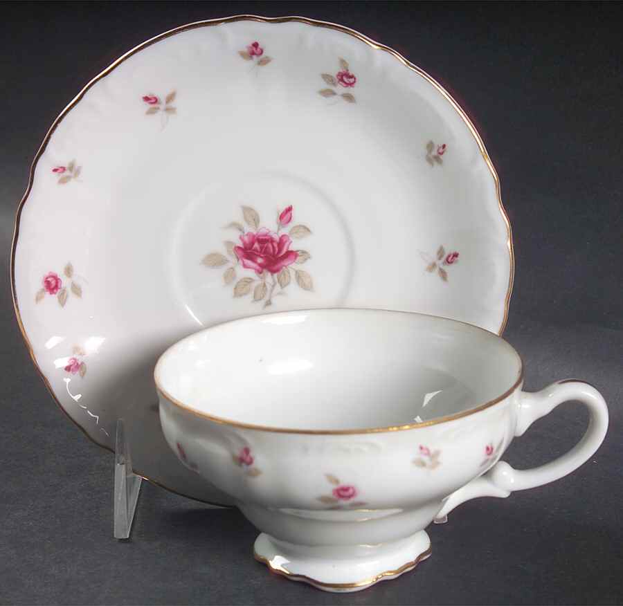 Du Barry Footed Cup & Saucer Set by Royal Court-1