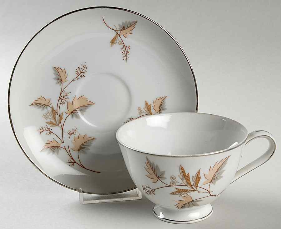 Shelley Footed Cup & Saucer Set by Royal Court-1