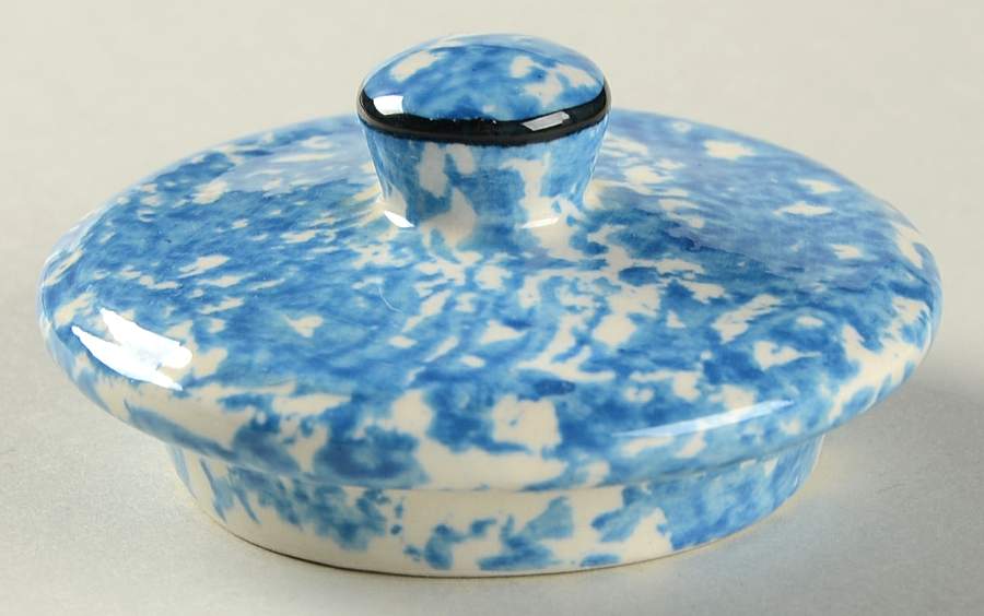 Town and Country Blue (Black Trim) Lid for Sugar Bowl by Royal Cumberland-1