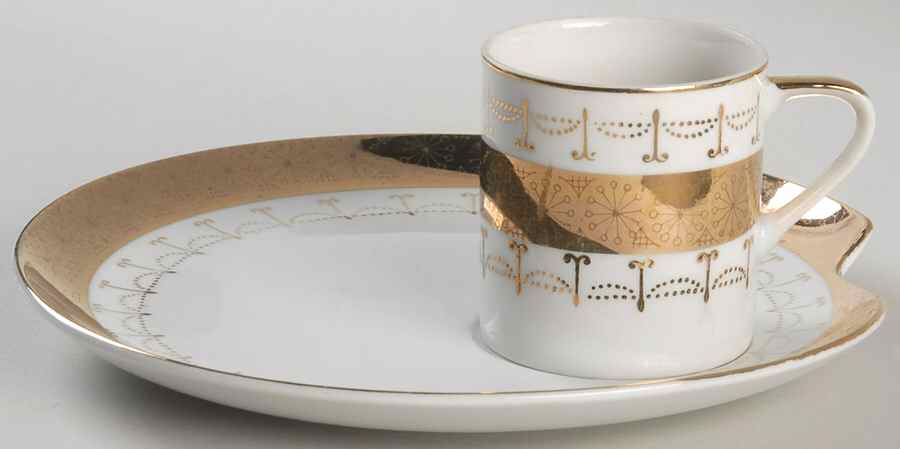 Celestial Snack Plate & Cup Set by Royal Crown (Japan)-1