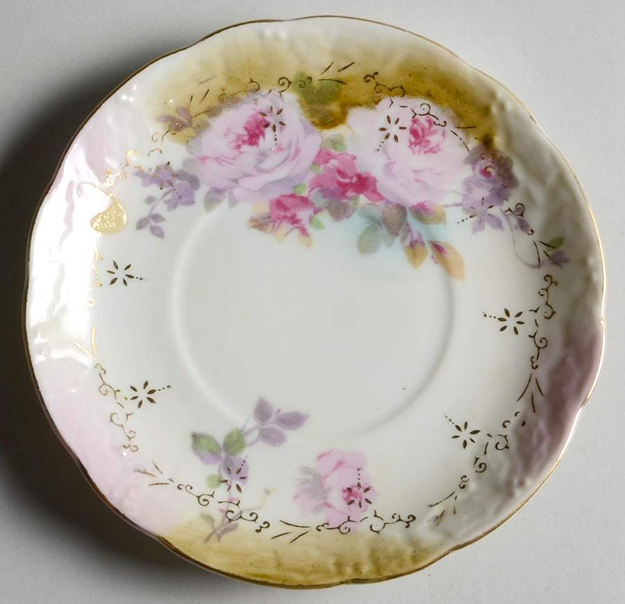 Chantilly Rose Saucer for Flat Cup by Royal Crown (Japan)-1