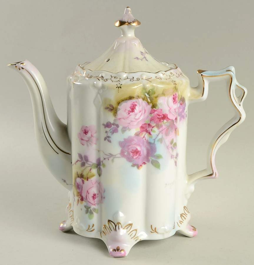 Chantilly Rose Coffee Pot & Lid by Royal Crown (Japan)-1