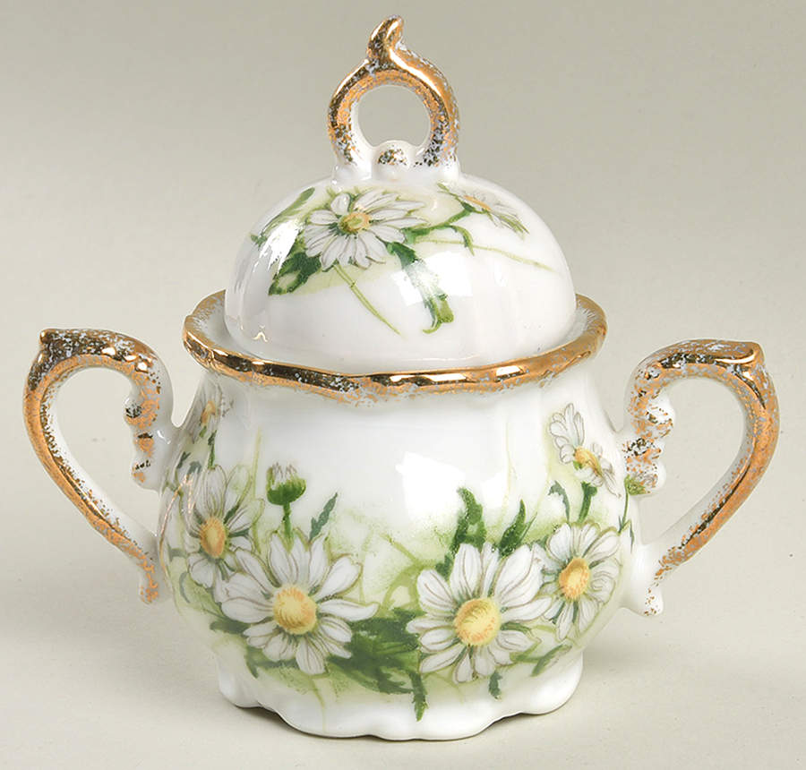Daisy Bouquet Sugar Bowl & Lid by Royal Crown (Japan)-1