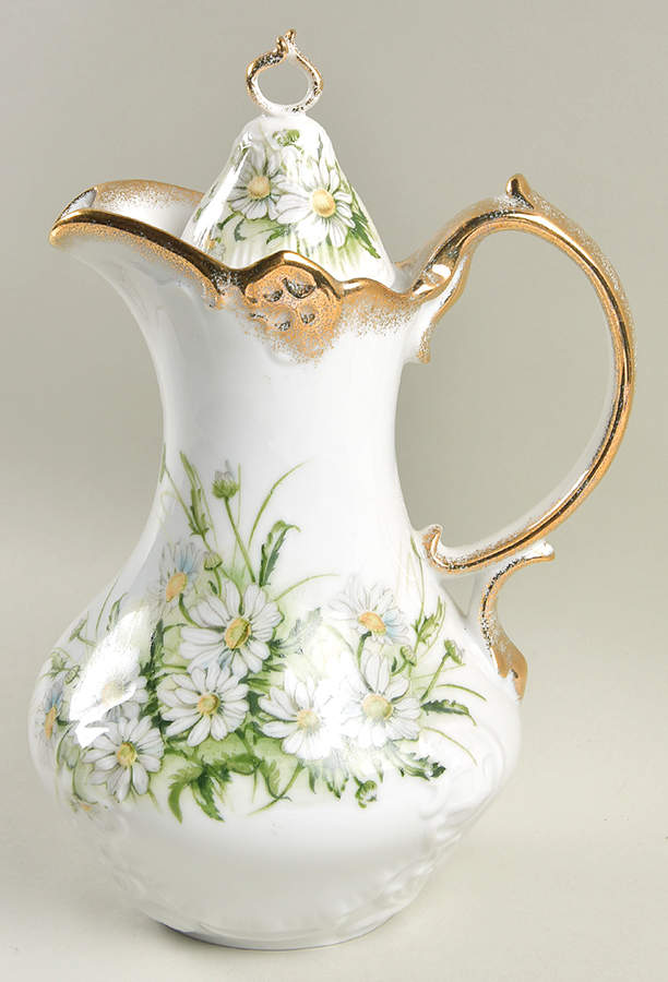 Daisy Bouquet Chocolate Pot & Lid by Royal Crown (Japan)-1
