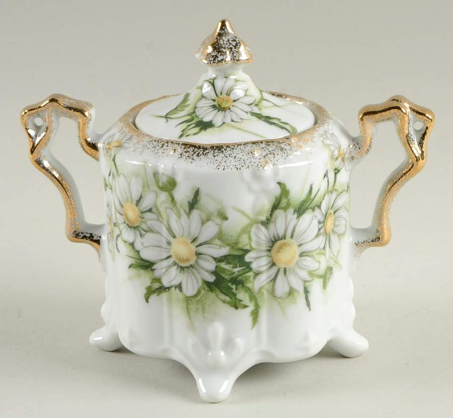 Daisy Bouquet Sugar Bowl & Lid by Royal Crown (Japan)-1
