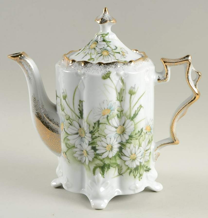 Daisy Bouquet Coffee Pot & Lid by Royal Crown (Japan)-1