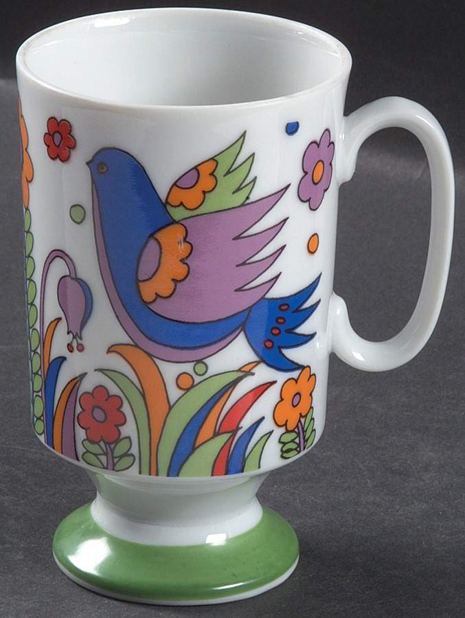 Paradise Footed Mug by Royal Crown (Japan)-1