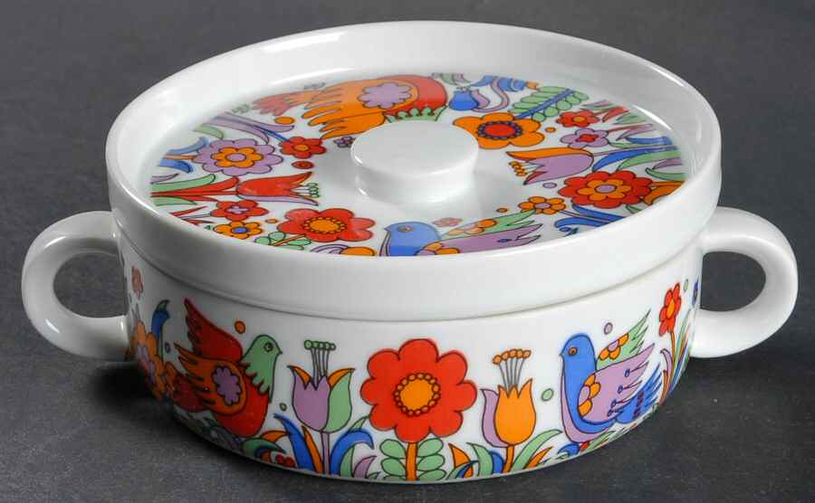 Paradise Individual Casserole & Lid by Royal Crown (Japan)-1